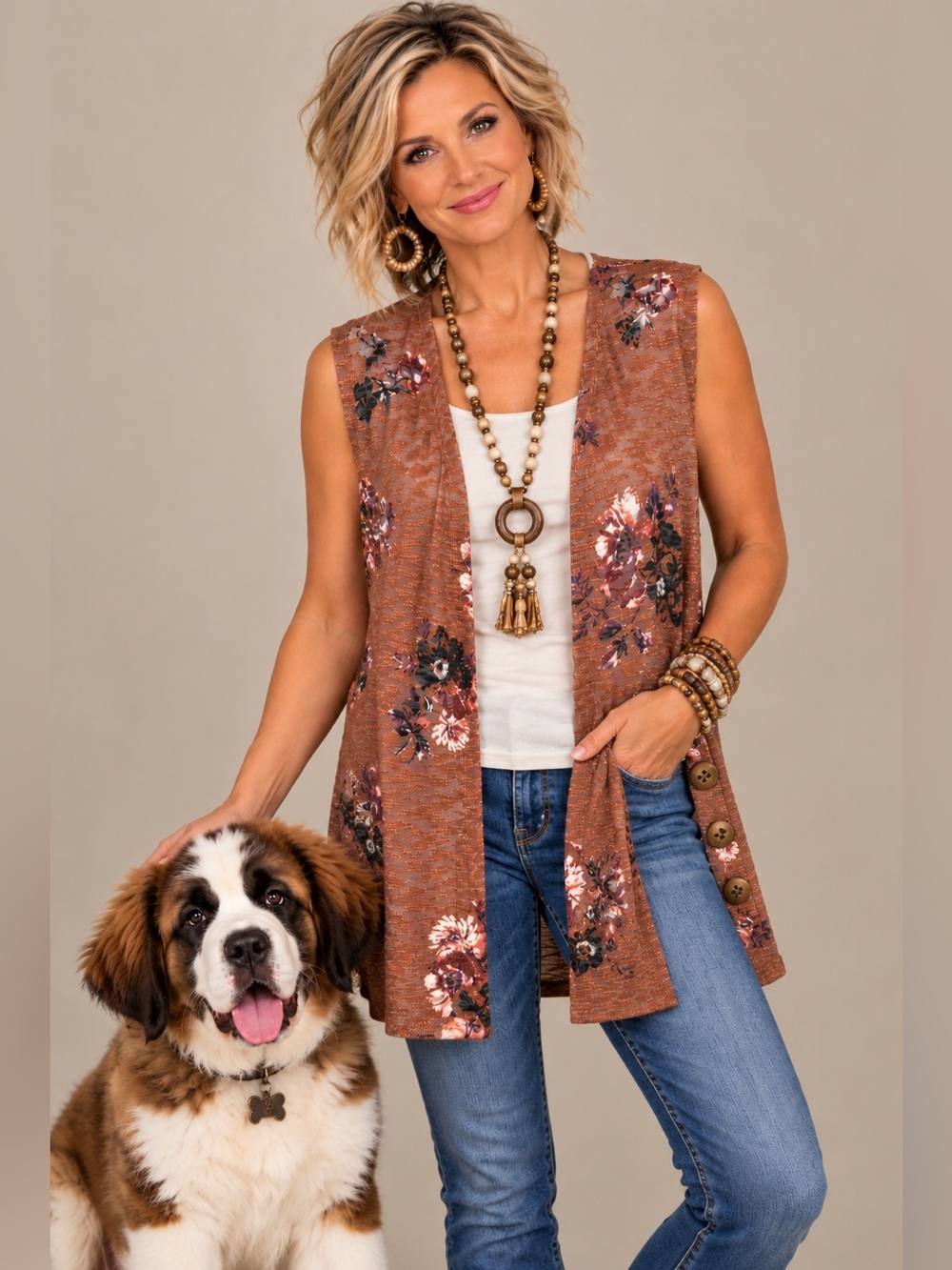 Cato open front cardigan/vest size 14/16